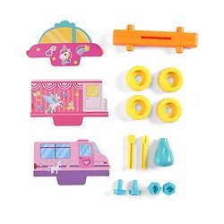 Babyhug 3 in 1 Build a Vehicle Learning Toys for kids- Build, Play & Create| Magic Bus, Unicorn Van & Fantasy Car| Indoor Game| STEM Educational Toy| Gifting Idea for age 3+| BIS Certified| DIY Toy