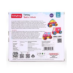 Babyhug 3 in 1 Build a Vehicle Learning Toys for kids- Build, Play & Create| Magic Bus, Unicorn Van & Fantasy Car| Indoor Game| STEM Educational Toy| Gifting Idea for age 3+| BIS Certified| DIY Toy