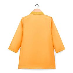 Babyhug Woven Full Sleeves Kurta Pajama Set With Textured Design - Mustard