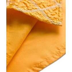 Babyhug Woven Full Sleeves Kurta Pajama Set With Textured Design - Mustard