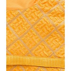 Babyhug Woven Full Sleeves Kurta Pajama Set With Textured Design - Mustard
