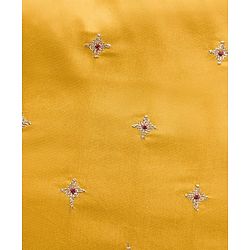 Babyhug Woven Full Sleeves Kurta Pajama Set With Floral Embriodery - Mustard
