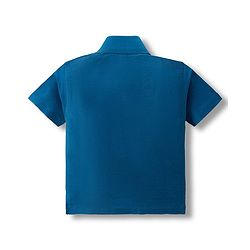 Babyhug Woven Half Sleeves Kurta Mundu Set - Blue