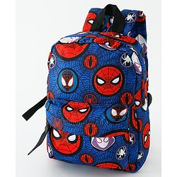 Babyhug Fashion Backpacks With Spider Man Print - Navy Blue