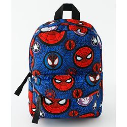 Babyhug Fashion Backpacks With Spider Man Print - Navy Blue