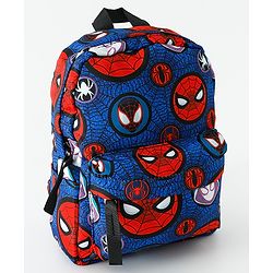 Babyhug Fashion Backpacks With Spider Man Print - Navy Blue