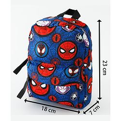 Babyhug Fashion Backpacks With Spider Man Print - Navy Blue