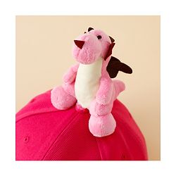 Babyhug Baseball Caps with Dino Applique Dark Pink - Diameter 17 cm