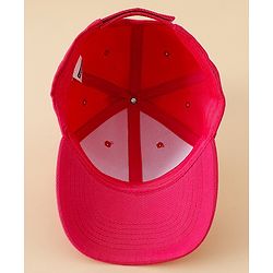 Babyhug Baseball Caps with Dino Applique Dark Pink - Diameter 17 cm