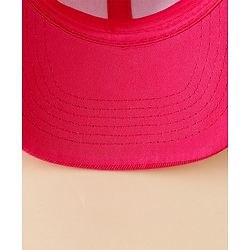 Babyhug Baseball Caps with Dino Applique Dark Pink - Diameter 17 cm