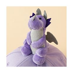 Babyhug Baseball Cap With Dino Applique Lilac - Diameter 17.5 cm