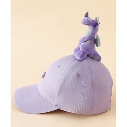 Babyhug Baseball Cap With Dino Applique Lilac - Diameter 17.5 cm