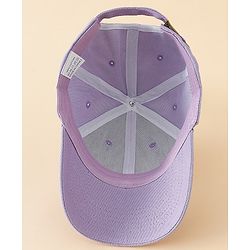 Babyhug Baseball Cap With Dino Applique Lilac - Diameter 17.5 cm