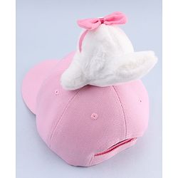 Babyhug Baseball Cap With Dolphin Applique Pink - Diameter 17 cm
