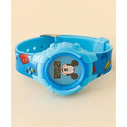 Babyhug Free Size Digital Watch with Mickey Mouse Print - Blue