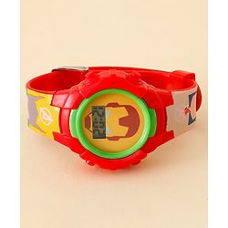 Babyhug Free Size Digital Watch with Avengers Print - Mutlicolour