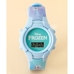 Babyhug Free Size Digital Watch with Frozen Print - Blue & White