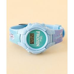 Babyhug Free Size Digital Watch with Frozen Print - Blue & White