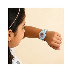 Babyhug Free Size Digital Watch with Stitch Print - Light Blue & White