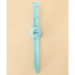 Babyhug Free Size Digital Watch with Stitch Print - Light Blue & White
