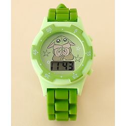 Babyhug Free Size Digital Watch with Yoda Print - Green