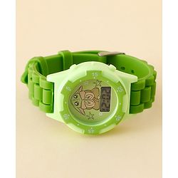 Babyhug Free Size Digital Watch with Yoda Print - Green