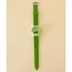 Babyhug Free Size Digital Watch with Yoda Print - Green