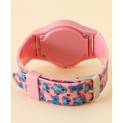 Babyhug Free Size Digital Watch with Stitch Print - Pink
