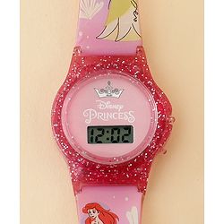 Babyhug Free Size Digital Watch with Princess Print - Light Pink