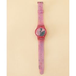 Babyhug Free Size Digital Watch with Princess Print - Light Pink