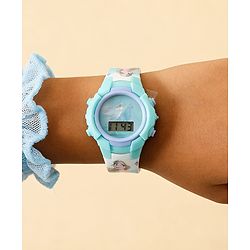 Babyhug Free Size Digital Watch with Frozen Print - Green & Blue