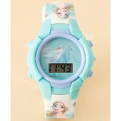 Babyhug Free Size Digital Watch with Frozen Print - Green & Blue