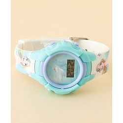 Babyhug Free Size Digital Watch with Frozen Print - Green & Blue