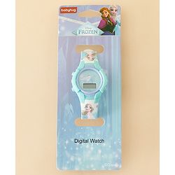Babyhug Free Size Digital Watch with Frozen Print - Green & Blue