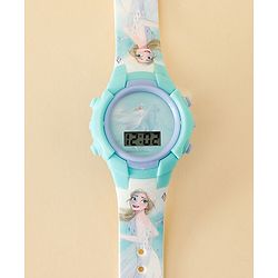 Babyhug Free Size Digital Watch with Frozen Print - Green & Blue