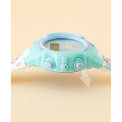 Babyhug Free Size Digital Watch with Frozen Print - Green & Blue