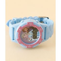 Babyhug Free Size Digital Watch with Frozen Print - Blue & Pink
