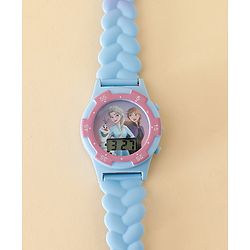 Babyhug Free Size Digital Watch with Frozen Print - Blue & Pink