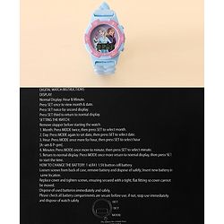 Babyhug Free Size Digital Watch with Frozen Print - Blue & Pink