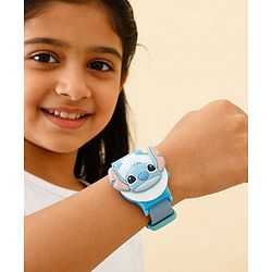 Babyhug Free Size Digital Watch with Mickey Mouse Print - White &  Blue