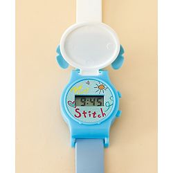 Babyhug Free Size Digital Watch with Mickey Mouse Print - White &  Blue