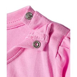 Babyhug Cotton Knit Full Sleeves Night Suit With Animal Print - Light Pink
