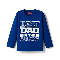Babyhug Cotton Knit Full Sleeves Night Suit With Text Print - Navy Blue