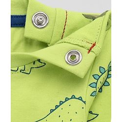 Babyhug 100% Cotton Knit Full Sleeves Co-ords Night Suit With Panda Print - Green