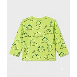 Babyhug 100% Cotton Knit Full Sleeves Co-ords Night Suit With Panda Print - Green