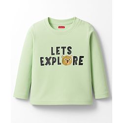 Babyhug 100% Cotton Knit Full Sleeves Striped T-Shirts with Text Graphic Pack of 3 - Multicolor