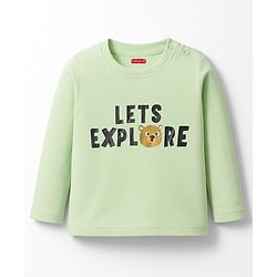 Babyhug 100% Cotton Knit Full Sleeves Striped T-Shirts with Text Graphic Pack of 3 - Multicolor