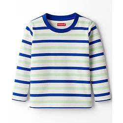 Babyhug 100% Cotton Knit Full Sleeves Striped T-Shirts with Text Graphic Pack of 3 - Multicolor