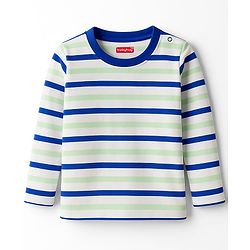 Babyhug 100% Cotton Knit Full Sleeves Striped T-Shirts with Text Graphic Pack of 3 - Multicolor