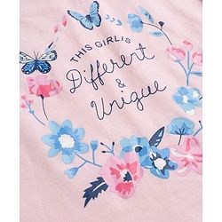 Babyhug 100% Cotton Knit Full Sleeves T-Shirts With Floral & Polka Dot Print Pack of 3 - Pink Peach & Navy Blue